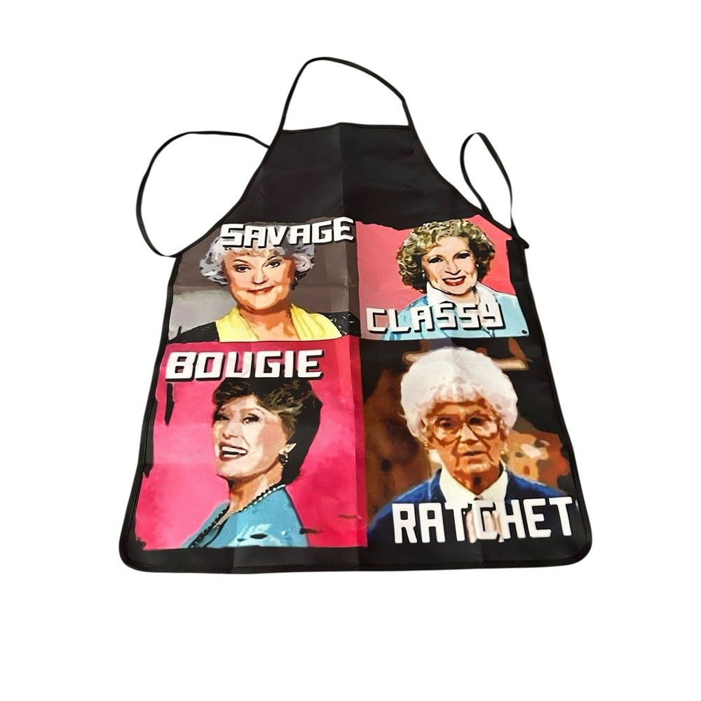 NEW novelty adult ONE SIZE apron full coverage SAVAGE CLASSY BOUGIE RATCHET